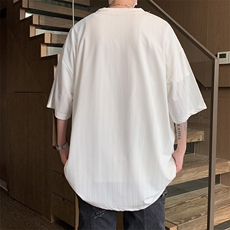 T155/P28凉感短袖垂感冰丝t恤男款夏季薄款宽松大码半袖上衣，男装T恤，电商基地A050