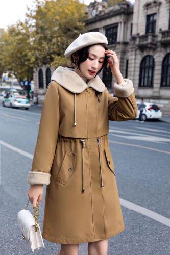 冬季新款长款修身显瘦，女装，田间晨露