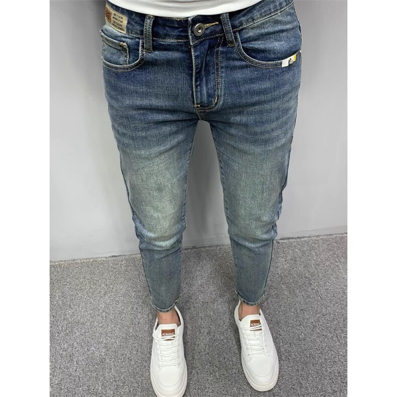 1506-1/KT761/P48牛仔裤男士修身小脚秋新款潮牌弹力水洗潮流百搭,男装牛仔裤,星座1506-1