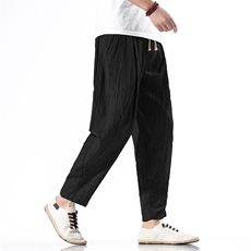 风日系夏冰丝休闲裤宽松棉麻运动裤棉麻裤男裤哈伦裤M69P45，女装休闲裤，钱塘788(原4013)