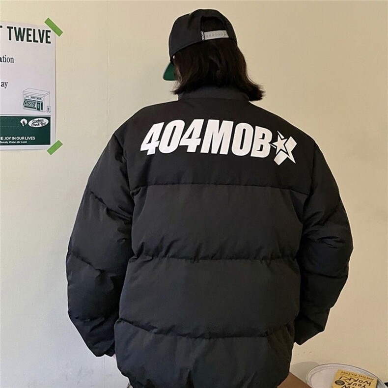 M258-P64潮美式加厚保暖情侣面包服外套男女冬字母印花,男装棉衣,电商B323A