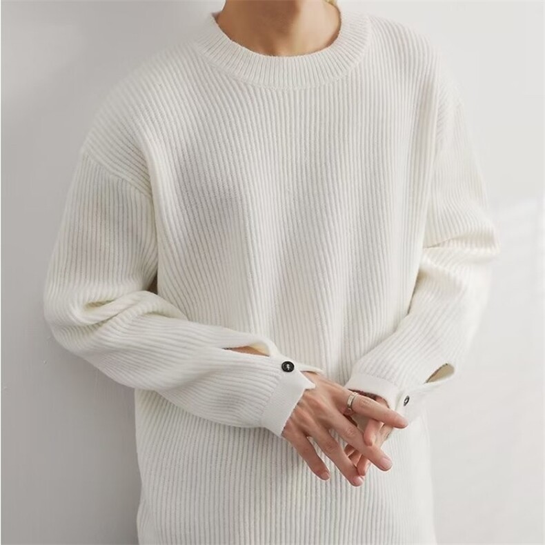 针织衫男韩版潮流纯色帅气2023冬季新款ins宽松毛衣外套MZ127-P53,男装针织衫/毛衣,星座412-3