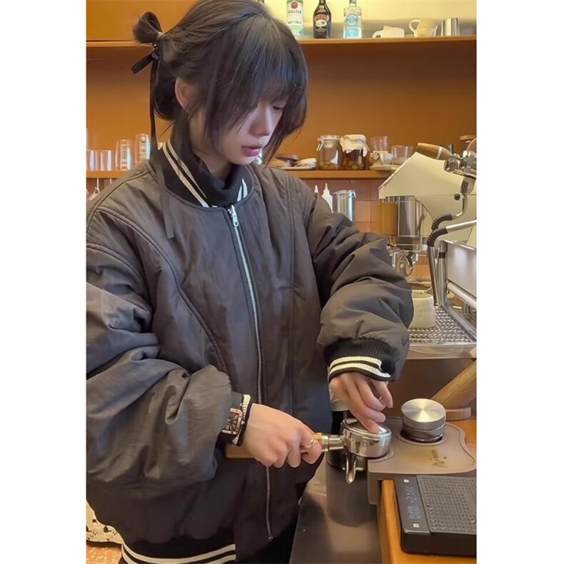 褶皱肌理双面穿棒球服男款春秋宽松休闲高级感夹克外套M6024,男装夹克,星座1116A（原606A-3）