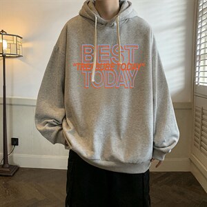 纯棉连帽卫衣男大码运动帽衫宽松薄WY2181-P35 加绒款-P40图片
