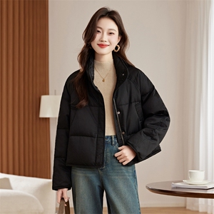 90白鸭绒短外套女冬季2024新款休闲百搭羽绒服图片