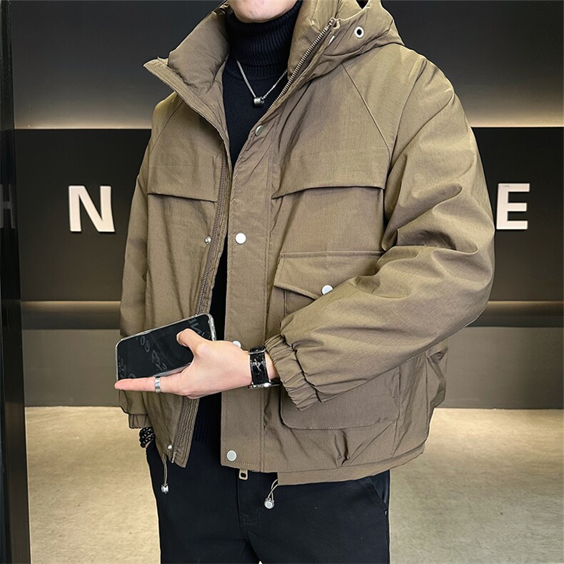 白鸭绒羽绒服男外套标50休闲时尚纯色上衣连帽款B317/6085/P245,男装羽绒服,电商B317