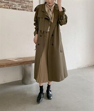 现货长款韩系气质款风衣，女装风衣，汐美