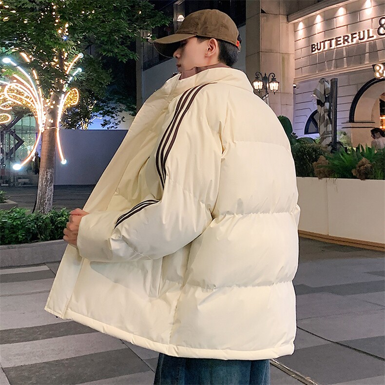 潮美式织带棉服冬季宽松加厚男女款立领上衣M01-P75,男装棉衣,星座308B-2