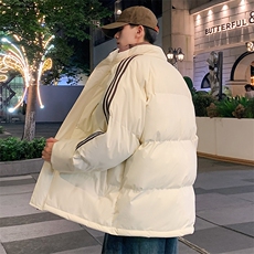 潮美式织带棉服冬季宽松加厚男女款立领上衣M01-P75，男装棉衣，星座308B-2