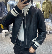 2023春季新款百搭显瘦高级气质皮衣外套，女装皮衣，L·H·X