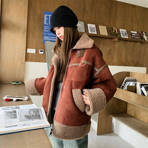 大货 -机车服皮毛一体羊羔毛外套 9929-P180-K258图片
