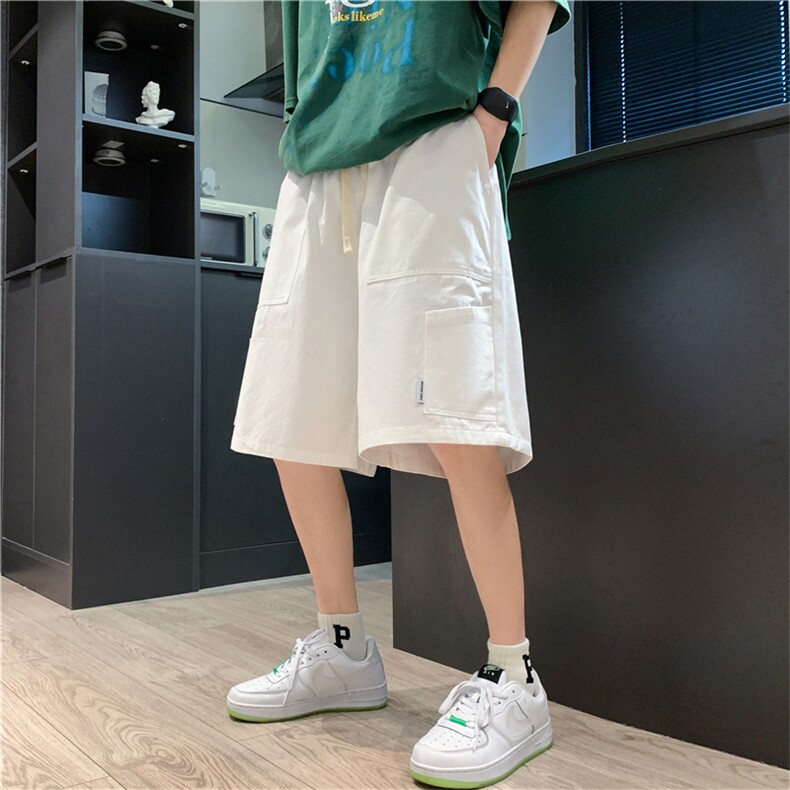 裤子男夏季日系工装直筒短裤宽松五分裤运动休闲裤潮DK0730-P30,男装休闲裤,星座308B-1