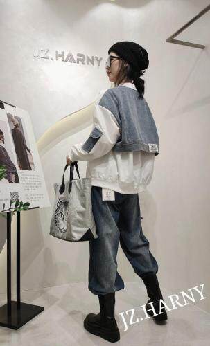 【现货】【2021】【秋装新品】【拼接牛仔外套】，其它，俊泽.哈妮