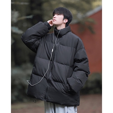冬季新款棉服青少年加厚简约纯色百搭短款外套男D2200-TP35不，男装棉衣，电商A102
