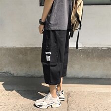 K707-P45夏季男士大口袋工装七分裤男宽松大码直筒灯笼潮裤，男装休闲裤，电商B369（原A024）