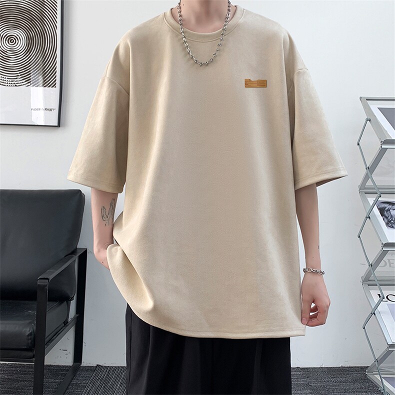 麂皮绒短袖t恤男大码半袖男 JD82293-P25图片