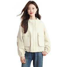 现货秒发2025秋季新款韩版学院风风衣外套短休闲外套冲锋衣，女装短外套，星宇服饰