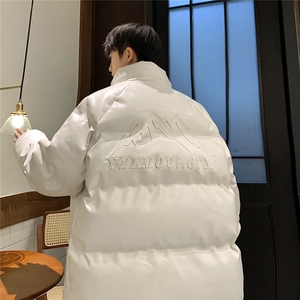 港风鳄鱼纹钢印字母设计棉衣大码潮流休闲棉衣男MY77728P128控168