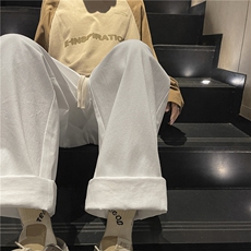 秋冬上新！纯棉休闲拖地裤时尚纯色百搭K670特批35，男装休闲裤，星座718-1