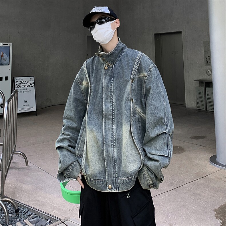 2024春装新款设计感扎染外套潮牌夹克痞帅复古W8138-P72,男装夹克,星座512-4