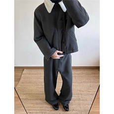 混纺仿羊羔毛内里毛领休闲棉服外套MY267特P76，男装棉衣，星座908-1