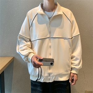 Wt187-P60秋季新款鹿皮绒反光拉条夹克图片
