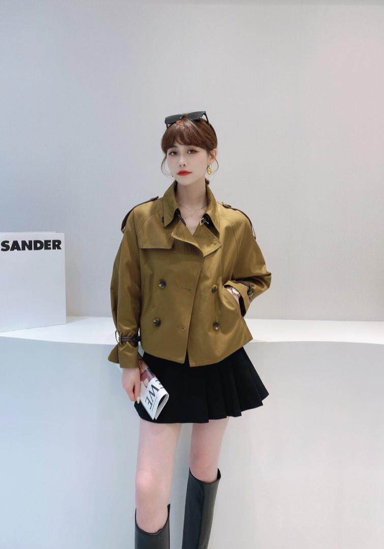 百搭不挑人的小短款风衣来啦搭皮带质感绝绝子！，女装风衣，HEMAIXI 和麥熙