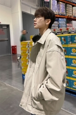 抖音直播！pu皮衣机车服宽松夹克男CP40-特p65控价：118，男装夹克，电商B371