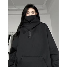 社恐i人忍者堆堆领卫衣男连帽冬美式加厚重磅WLT011-P38加绒45，男装卫衣，星座1008
