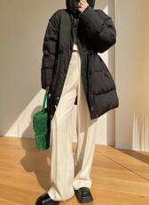 现货～长款系带收腰羽绒服，女装羽绒服，LION&CAT(2F)