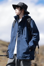 户外三合一拼接冲锋衣宽松百搭防风防水外套夹克男女款1818-P95，男装夹克，电商B306