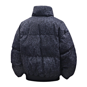 支持二开冬装加棉加厚立领棉服男女棉衣外套豹纹面包服M820-P75