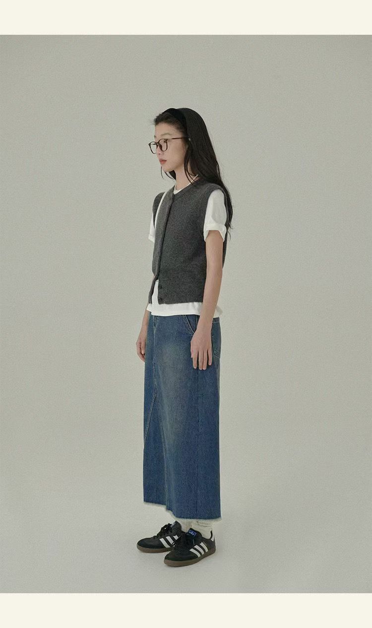 女士秋冬羊毛马甲简约纯色休闲羊毛,女装马甲,胜酷羊绒