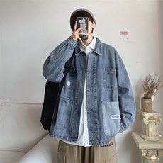 潮流夹克潮男春季牛仔外套W93P55，男装夹克，星座1116-2