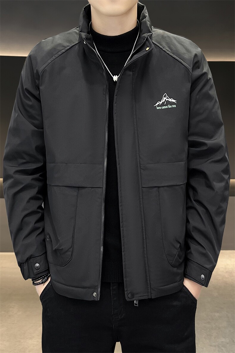 秋冬加棉加厚大码工装外套男士帅气立领夹克时尚棉服ZY802-P65,男装棉衣,星座310B