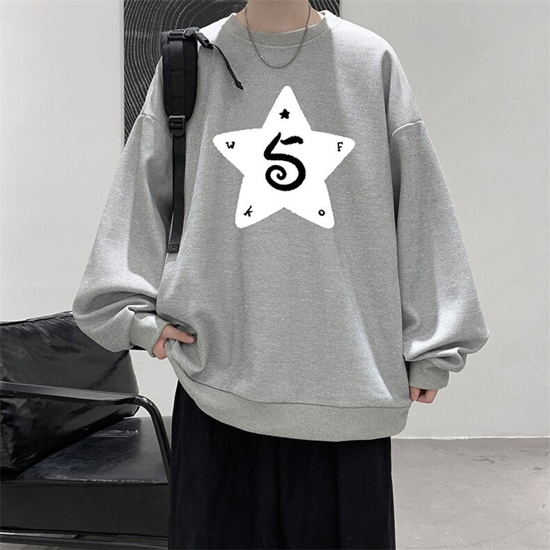 华夫格卫衣圆领卫衣男大码长袖t恤男外套HW76368-P30,男装卫衣,电商A040