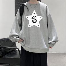 华夫格卫衣圆领卫衣男大码长袖t恤男外套HW76368-P30，男装卫衣，电商A040