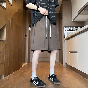 8XL-M 特大码中性松紧腰休闲冰丝西装短裤五分裤百搭凉DK1531P28图片