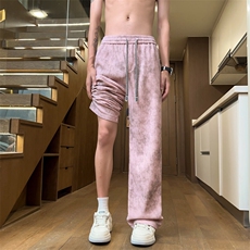 ！2026夏季男士冰丝垂感休闲裤脏脏直筒裤WK2093特P35空69，男装休闲裤，电商B220