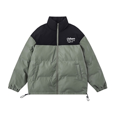 白底23新款冬季百立领字母印花加厚PU皮棉服外套MY6406P125控168，男装棉衣，电商A268-1