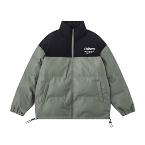 白底23新款冬季百立领字母印花加厚PU皮棉服外套MY6406P125控168图片