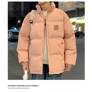 棉服男款冬季美式立领拉链棉服加厚棉衣外套短款面包服图片