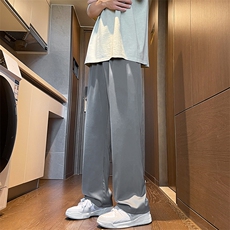 8XL-M特大码冰丝裤醋酸阔腿裤男缎面高腰垂感防晒凉凉裤K979P45，男装防晒衣，电商D206-1