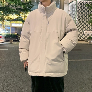 现货美式高街休闲夹克冬季立领纯色三防户外工装加厚棉服外套图片