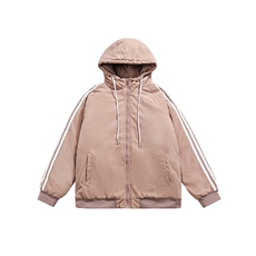 特批50冬季新款加厚保暖条纹休闲棉衣男女情侣款潮流中性风M8912，男装棉衣，电商A128