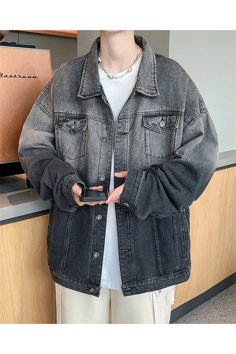 嗨派牛仔-新款牛仔夹克男百搭潮流外套宽松休闲上衣外套中高品质,男装工装外套,星座910