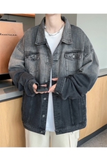 嗨派牛仔-新款牛仔夹克男百搭潮流外套宽松休闲上衣外套中高品质，男装工装外套，星座910