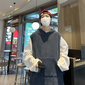 24秋季 灯芯绒连帽背心马甲男女无袖坎肩毛衣外穿设计感 H229/P50图片