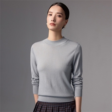 2025秋冬百搭时尚简约平面半高领针织衫，女装针织衫/毛衣，蚂蚁派对工厂直营店