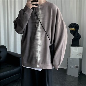 渐变长袖圆领卫衣男ins韩版潮牌复古扎染小众情侣上衣 W5301-P26图片